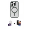 MARSİLYAN™- iPhone 16 Pro Max Kılıf Yadigar Klasik Özel Seri - Siyah 3D Antistatik Mat Seramik Nano Ekran Koruyucu + Bilvis Titan Kamera Lens - GS