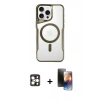 MARSİLYAN™- iPhone 16 Pro Max Kılıf Yadigar Klasik Özel Seri - Siyah 3D Antistatik Mat Seramik Nano Ekran Koruyucu + PVD Metal Kamera Lens - GD
