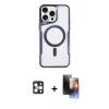 MARSİLYAN™- iPhone 16 Pro Max Kılıf Yadigar Klasik Özel Seri - Siyah 3D Antistatik Mat Seramik Nano Ekran Koruyucu + PVD Metal Kamera Lens - GD