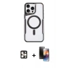 MARSİLYAN™- iPhone 16 Pro Max Kılıf Yadigar Klasik Özel Seri - Siyah 3D Antistatik Mat Seramik Nano Ekran Koruyucu + PVD Metal Kamera Lens - GD
