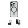 MARSİLYAN™- iPhone 16 Pro Max Kılıf Yadigar Klasik Özel Seri - Siyah 3D Antistatik Mat Seramik Nano Ekran Koruyucu + Bilvis Titan Kamera Lens - SH