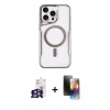 MARSİLYAN™- iPhone 16 Pro Max Kılıf Yadigar Klasik Özel Seri - Siyah 3D Antistatik Mat Seramik Nano Ekran Koruyucu + Bilvis Titan Kamera Lens - GS
