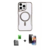 MARSİLYAN™- iPhone 16 Pro Max Kılıf Yadigar Klasik Özel Seri - Siyah 3D Antistatik Mat Seramik Nano Ekran Koruyucu + Raze Metal Kamera Lens - SH