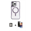 MARSİLYAN™- iPhone 16 Pro Max Kılıf Yadigar Klasik Özel Seri - Siyah 3D Antistatik Mat Seramik Nano Ekran Koruyucu + PVD Metal Kamera Lens - GD