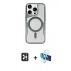 MARSİLYAN™- iPhone 16 Pro Max Kılıf Yadigar Klasik Özel Seri - Siyah 3D Antistatik Seramik Nano Ekran Koruyucu + PVD Metal Kamera Lens - SH