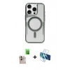 MARSİLYAN™- iPhone 16 Pro Max Kılıf Yadigar Klasik Özel Seri - Siyah 3D Antistatik Seramik Nano Ekran Koruyucu + Raze Metal Kamera Lens - NLGY