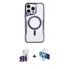 MARSİLYAN™- iPhone 16 Pro Max Kılıf Yadigar Klasik Özel Seri - Siyah 3D Antistatik Seramik Nano Ekran Koruyucu + Bilvis Titan Kamera Lens - SH