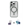 MARSİLYAN™- iPhone 16 Pro Max Kılıf Yadigar Klasik Özel Seri - Siyah 3D Antistatik Seramik Nano Ekran Koruyucu + Bilvis Titan Kamera Lens - TMGI