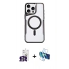 MARSİLYAN™- iPhone 16 Pro Max Kılıf Yadigar Klasik Özel Seri - Siyah 3D Antistatik Seramik Nano Ekran Koruyucu + Bilvis Titan Kamera Lens - GS