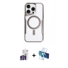 MARSİLYAN™- iPhone 16 Pro Max Kılıf Yadigar Klasik Özel Seri - Siyah 3D Antistatik Seramik Nano Ekran Koruyucu + Bilvis Titan Kamera Lens - TMGI