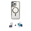 MARSİLYAN™- iPhone 16 Pro Max Kılıf Yadigar Klasik Özel Seri - Siyah 3D Antistatik Seramik Nano Ekran Koruyucu + Bilvis Titan Kamera Lens - TMGI
