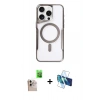 MARSİLYAN™- iPhone 16 Pro Max Kılıf Yadigar Klasik Özel Seri - Siyah 3D Antistatik Seramik Nano Ekran Koruyucu + Raze Metal Kamera Lens - NLGY