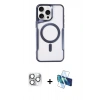 MARSİLYAN™- iPhone 16 Pro Max Kılıf Yadigar Klasik Özel Seri - Siyah 3D Antistatik Seramik Nano Ekran Koruyucu + Pers Alüminyum Kamera Lens - GS