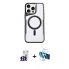 MARSİLYAN™- iPhone 16 Pro Max Kılıf Yadigar Klasik Özel Seri - Siyah 3D Antistatik Seramik Nano Ekran Koruyucu + Bilvis Titan Kamera Lens - TMGI