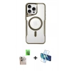 MARSİLYAN™- iPhone 16 Pro Max Kılıf Yadigar Klasik Özel Seri - Siyah 3D Antistatik Seramik Nano Ekran Koruyucu + Raze Metal Kamera Lens - NLGY