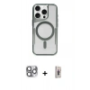 MARSİLYAN™- iPhone 16 Pro Max Kılıf Yadigar Klasik Özel Seri - Siyah Bilvis 3D Cam Ekran Koruyucu + Pers Alüminyum Kamera Lens - GI