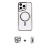 MARSİLYAN™- iPhone 16 Pro Max Kılıf Yadigar Klasik Özel Seri - Siyah Bilvis 3D Cam Ekran Koruyucu + Pers Alüminyum Kamera Lens - GI