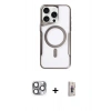 MARSİLYAN™- iPhone 16 Pro Max Kılıf Yadigar Klasik Özel Seri - Siyah Bilvis 3D Cam Ekran Koruyucu + Pers Alüminyum Kamera Lens - GI