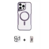 MARSİLYAN™- iPhone 16 Pro Max Kılıf Yadigar Klasik Özel Seri - Siyah Bilvis 3D Cam Ekran Koruyucu + Gümüş Pers Alüminyum Kamera Lens