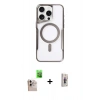 MARSİLYAN™- iPhone 16 Pro Max Kılıf Yadigar Klasik Özel Seri - Siyah Bilvis 3D Cam Ekran Koruyucu + Raze Metal Kamera Lens - NLGY