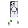 MARSİLYAN™- iPhone 16 Pro Max Kılıf Yadigar Klasik Özel Seri - Siyah Bilvis 3D Cam Ekran Koruyucu + Raze Metal Kamera Lens - NLGY