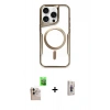 MARSİLYAN™- iPhone 16 Pro Max Kılıf Yadigar Klasik Özel Seri - Siyah Bilvis 3D Cam Ekran Koruyucu + Raze Metal Kamera Lens - NLGY