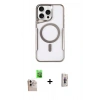 MARSİLYAN™- iPhone 16 Pro Max Kılıf Yadigar Klasik Özel Seri - Siyah Bilvis 3D Cam Ekran Koruyucu + Raze Metal Kamera Lens - NLGY