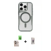 MARSİLYAN™- iPhone 16 Pro Max Kılıf Yadigar Klasik Özel Seri - Siyah Bilvis 3D Cam Ekran Koruyucu + Raze Metal Kamera Lens - NLGY