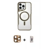 MARSİLYAN™- iPhone 16 Pro Max Kılıf Yadigar Klasik Özel Seri - Siyah Bilvis 3D Cam Ekran Koruyucu + Pers Alüminyum Kamera Lens - CLTM