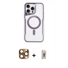MARSİLYAN™- iPhone 16 Pro Max Kılıf Yadigar Klasik Özel Seri - Siyah Bilvis 3D Cam Ekran Koruyucu + Pers Alüminyum Kamera Lens - CLTM