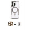 MARSİLYAN™- iPhone 16 Pro Max Kılıf Yadigar Klasik Özel Seri - Siyah Bilvis 3D Cam Ekran Koruyucu + Pers Alüminyum Kamera Lens - CLTM