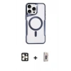 MARSİLYAN™- iPhone 16 Pro Max Kılıf Yadigar Klasik Özel Seri - Siyah Bilvis 3D Cam Ekran Koruyucu + PVD Metal Kamera Lens - GD