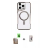 MARSİLYAN™- iPhone 16 Pro Max Kılıf Yadigar Klasik Özel Seri - Siyah Bilvis 3D Cam Ekran Koruyucu + Raze Metal Kamera Lens - CLTM