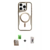 MARSİLYAN™- iPhone 16 Pro Max Kılıf Yadigar Klasik Özel Seri - Siyah Bilvis 3D Cam Ekran Koruyucu + Raze Metal Kamera Lens - CLTM