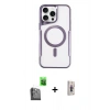 MARSİLYAN™- iPhone 16 Pro Max Kılıf Yadigar Klasik Özel Seri - Siyah Bilvis 3D Cam Ekran Koruyucu + Raze Metal Kamera Lens - SH