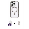 MARSİLYAN™- iPhone 16 Pro Max Kılıf Yadigar Klasik Özel Seri - Siyah Bilvis 3D Cam Ekran Koruyucu + Bilvis Titan Kamera Lens - SH