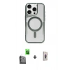 MARSİLYAN™- iPhone 16 Pro Max Kılıf Yadigar Klasik Özel Seri - Siyah Bilvis 3D Cam Ekran Koruyucu + Raze Metal Kamera Lens - SH