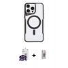 MARSİLYAN™- iPhone 16 Pro Max Kılıf Yadigar Klasik Özel Seri - Siyah Bilvis 3D Cam Ekran Koruyucu + Bilvis Titan Kamera Lens - SH