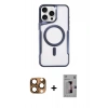 MARSİLYAN™- iPhone 16 Pro Max Kılıf Yadigar Klasik Özel Seri - Siyah Bilvis 3D Mat Cam Ekran Koruyucu + Pers Alüminyum Kamera Lens - CLTM