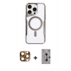 MARSİLYAN™- iPhone 16 Pro Max Kılıf Yadigar Klasik Özel Seri - Siyah Bilvis 3D Mat Cam Ekran Koruyucu + Pers Alüminyum Kamera Lens - CLTM