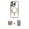 MARSİLYAN™- iPhone 16 Pro Max Kılıf Yadigar Klasik Özel Seri - Siyah Bilvis 3D Mat Cam Ekran Koruyucu + Pers Alüminyum Kamera Lens - CLTM