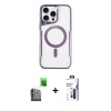 MARSİLYAN™- iPhone 16 Pro Max Kılıf Yadigar Klasik Özel Seri - Siyah Bilvis 3X AR Hayalet Cam Ekran Koruyucu + Raze Metal Kamera Lens - SH