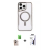 MARSİLYAN™- iPhone 16 Pro Max Kılıf Yadigar Klasik Özel Seri - Siyah Bilvis 3X AR Hayalet Cam Ekran Koruyucu + Raze Metal Kamera Lens - NLGY
