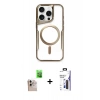 MARSİLYAN™- iPhone 16 Pro Max Kılıf Yadigar Klasik Özel Seri - Siyah Bilvis 3X AR Hayalet Cam Ekran Koruyucu + Raze Metal Kamera Lens - NLGY