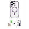 MARSİLYAN™- iPhone 16 Pro Max Kılıf Yadigar Klasik Özel Seri - Siyah Bilvis 3X AR Hayalet Cam Ekran Koruyucu + Raze Metal Kamera Lens - NLGY