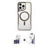 MARSİLYAN™- iPhone 16 Pro Max Kılıf Yadigar Klasik Özel Seri - Siyah Bilvis 3X AR Hayalet Cam Ekran Koruyucu + Bilvis Titan Kamera Lens - SH
