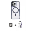 MARSİLYAN™- iPhone 16 Pro Max Kılıf Yadigar Klasik Özel Seri - Siyah Bilvis 3X AR Hayalet Cam Ekran Koruyucu + PVD Metal Kamera Lens - GD