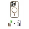 MARSİLYAN™- iPhone 16 Pro Max Kılıf Yadigar Klasik Özel Seri - Siyah Bilvis 3X AR Hayalet Cam Ekran Koruyucu + Raze Metal Kamera Lens - CLTM