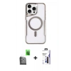 MARSİLYAN™- iPhone 16 Pro Max Kılıf Yadigar Klasik Özel Seri - Siyah Bilvis 3X AR Hayalet Cam Ekran Koruyucu + Raze Metal Kamera Lens - SH