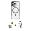 MARSİLYAN™- iPhone 16 Pro Max Kılıf Yadigar Klasik Özel Seri - Siyah Bilvis 3X AR Hayalet Cam Ekran Koruyucu + Raze Metal Kamera Lens - CLTM